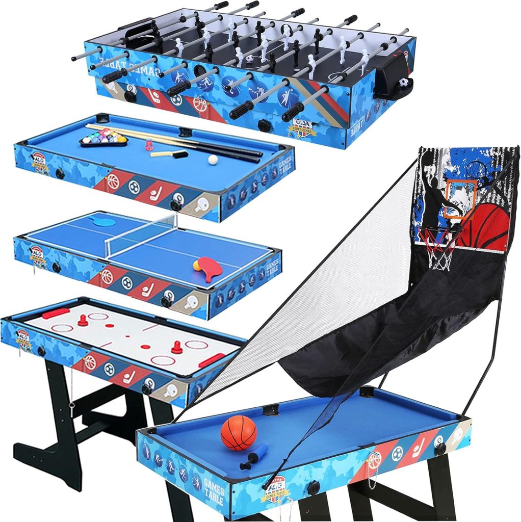 5-in-1 Multi Game Table HLC Portable Multi Game Combination Table