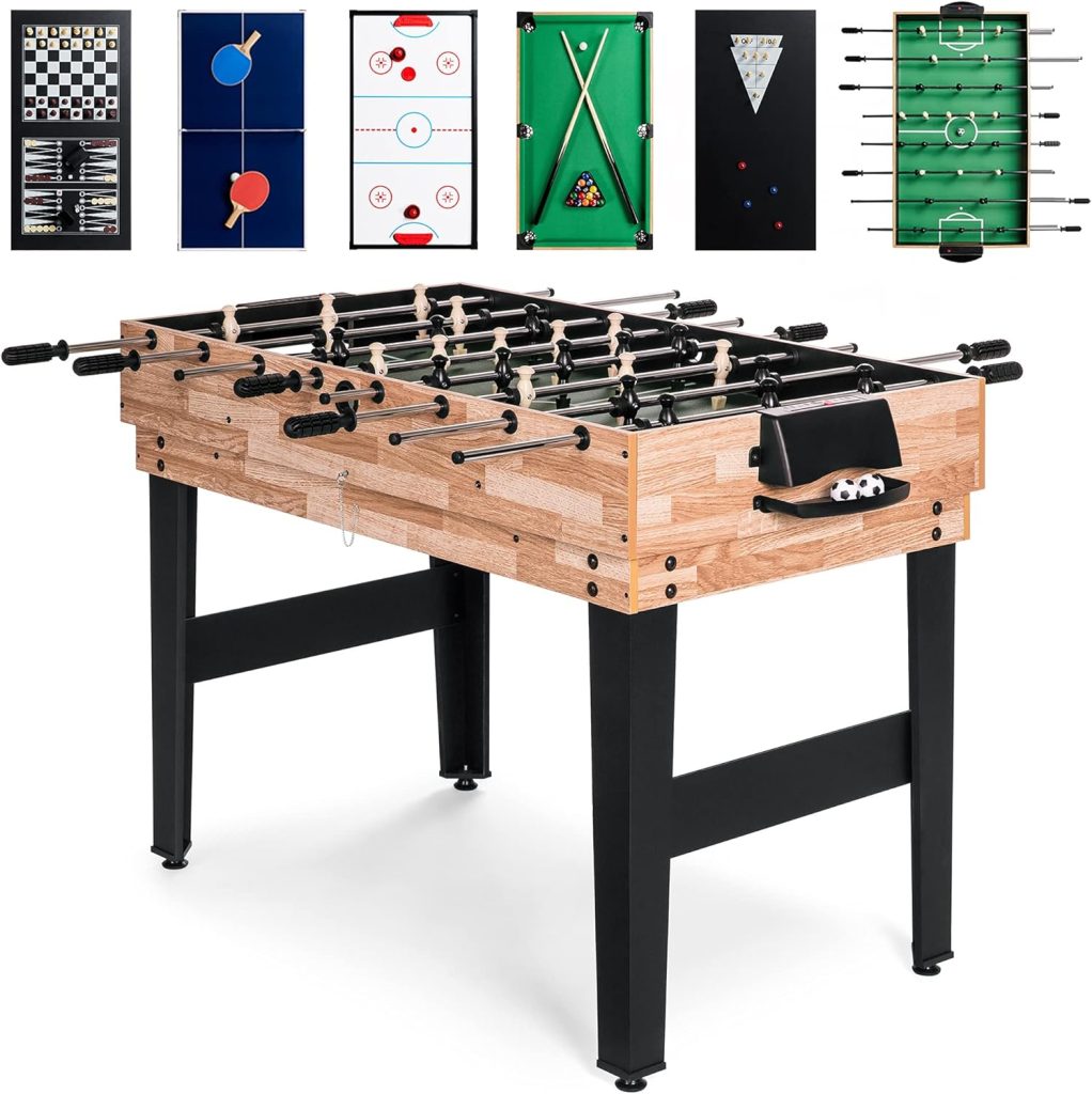 Best Choice Products 2x4ft 10-in-1 Combo Game Table Set for Home, Game Room, Friends  Family w/Hockey, Foosball, Pool, Shuffleboard, Ping Pong, Chess, Checkers, Bowling, and Backgammon