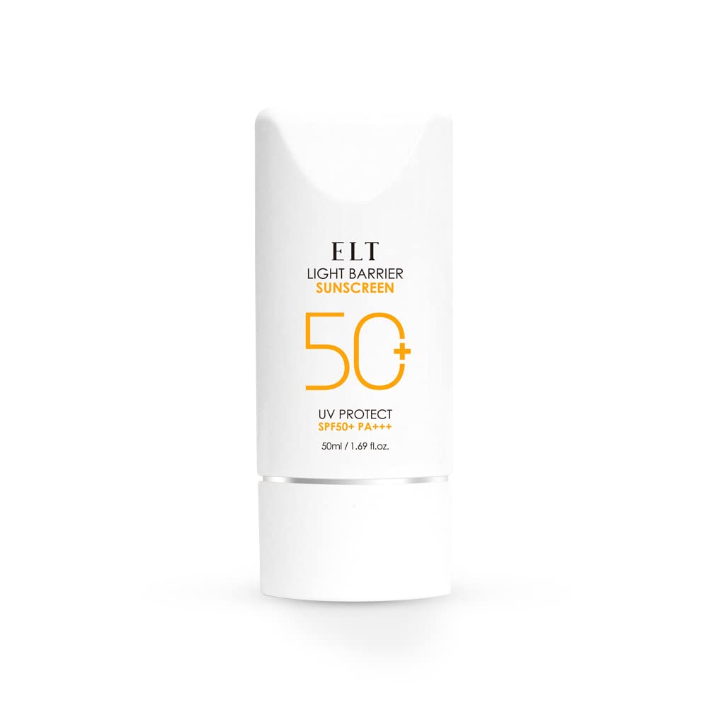 ELT Light Barrier Sunscreen SPF50+/PA+++ 50ml(1.69 fl.oz) | Light Moisturizing Korean Sunblock Non-Sticky | Hydrating Long Lasting Korean Facial Suncream Skin Protection | Korean Skin Care | Korean Sunscreen