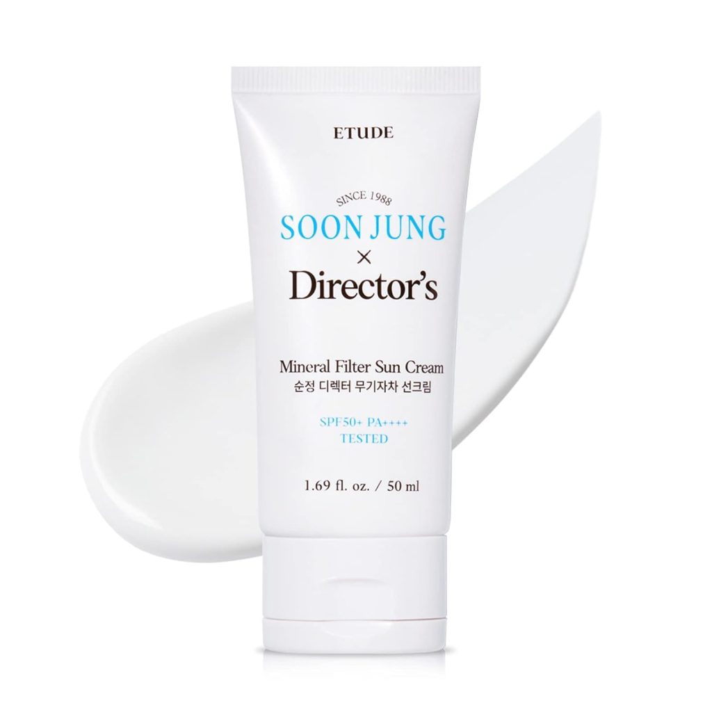 Etude Soonjung Directors Mineral Sunscreen 50ml | Non-nano physical sun cream blocks UV rays and gently protects sensitive skin with low-irritant mild formula | Centella asiatica extract | Vegan | K-beauty