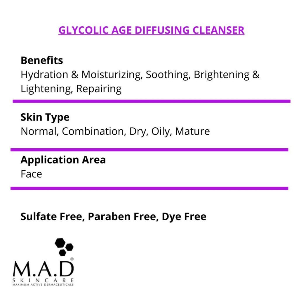 M.A.D Skincare Anti-Aging Glycolic Age Diffusing Cleanser 6.75 fl. oz.