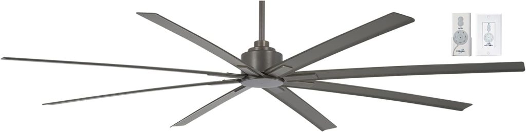 MINKA-AIRE F896-84-SI Xtreme H2O 84 Inch Outdoor Ceiling Fan with DC Motor in Smoked Iron Finish and Additional Wall Control