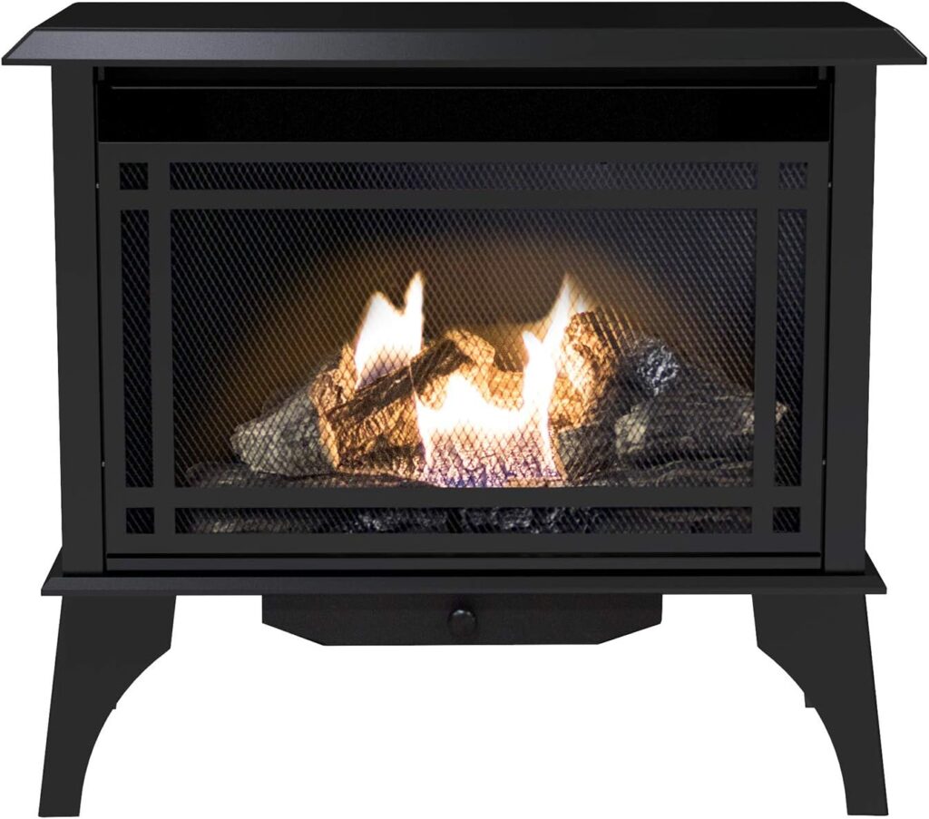 Pleasant Hearth VFS2-PH30DT 30,000 BTU 32-Inch Intermediate Gas vent free stove, Black