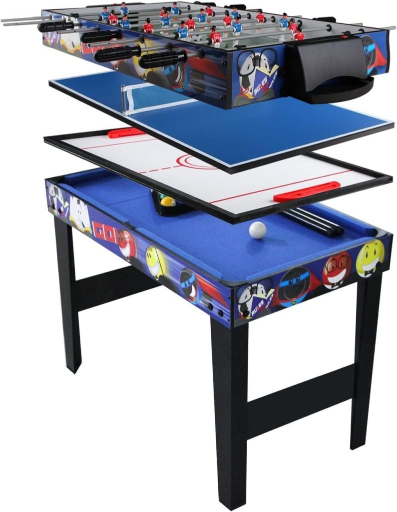 vocheer Multi Combo Game Table，Hockey, Foosballwith Soccer, Pool Table, Table Tennis Table for Home, Game Room