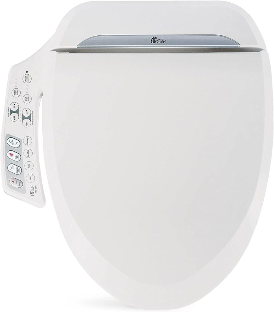 BioBidet Ultimate BB-600 Bidet Toilet Seat, adjustable Heated Seat and Freshwater, Dual Nozzle Sprayer, Posterior Feminine Wash, Round