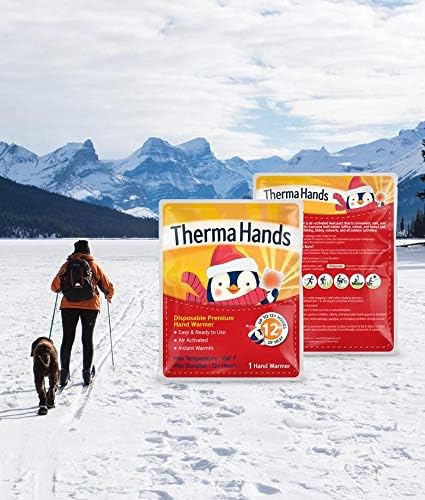 Hand Warmers - Premium (Size: 3.5 inch x 4 inch, Duration: 12+ Hours, Max Temp: 163 F) Air-Activated, Convenient, Safe, Natural, Odorless,  Long Lasting Hand Warmers