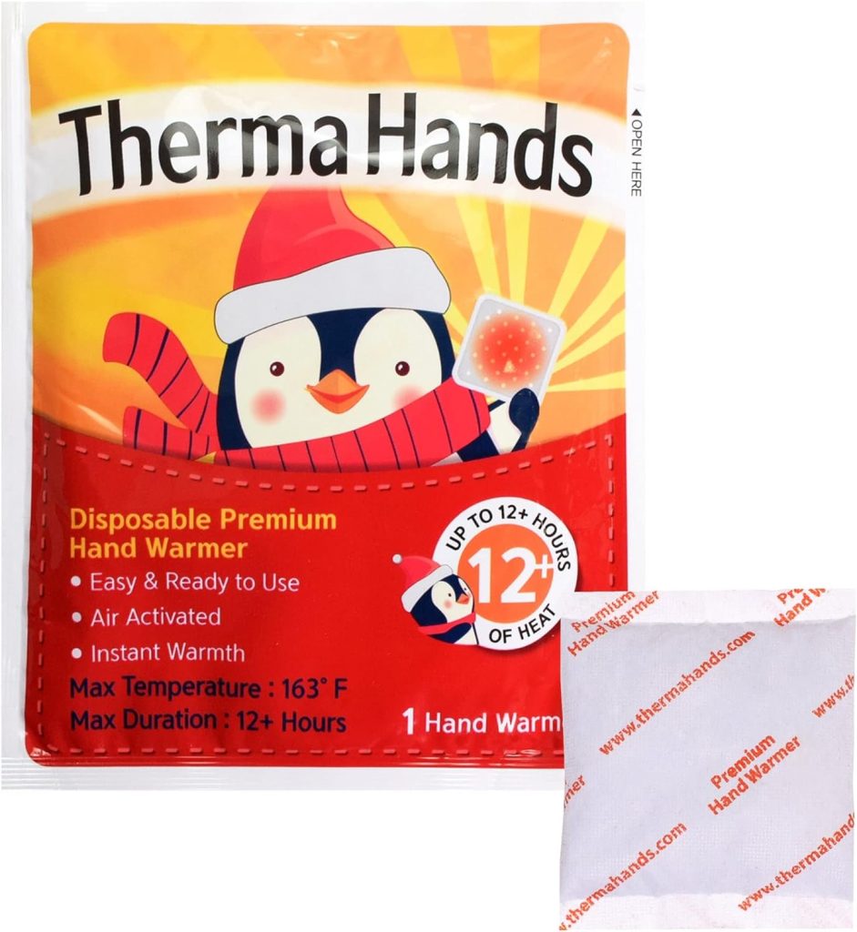 Hand Warmers - Premium (Size: 3.5 inch x 4 inch, Duration: 12+ Hours, Max Temp: 163 F) Air-Activated, Convenient, Safe, Natural, Odorless,  Long Lasting Hand Warmers