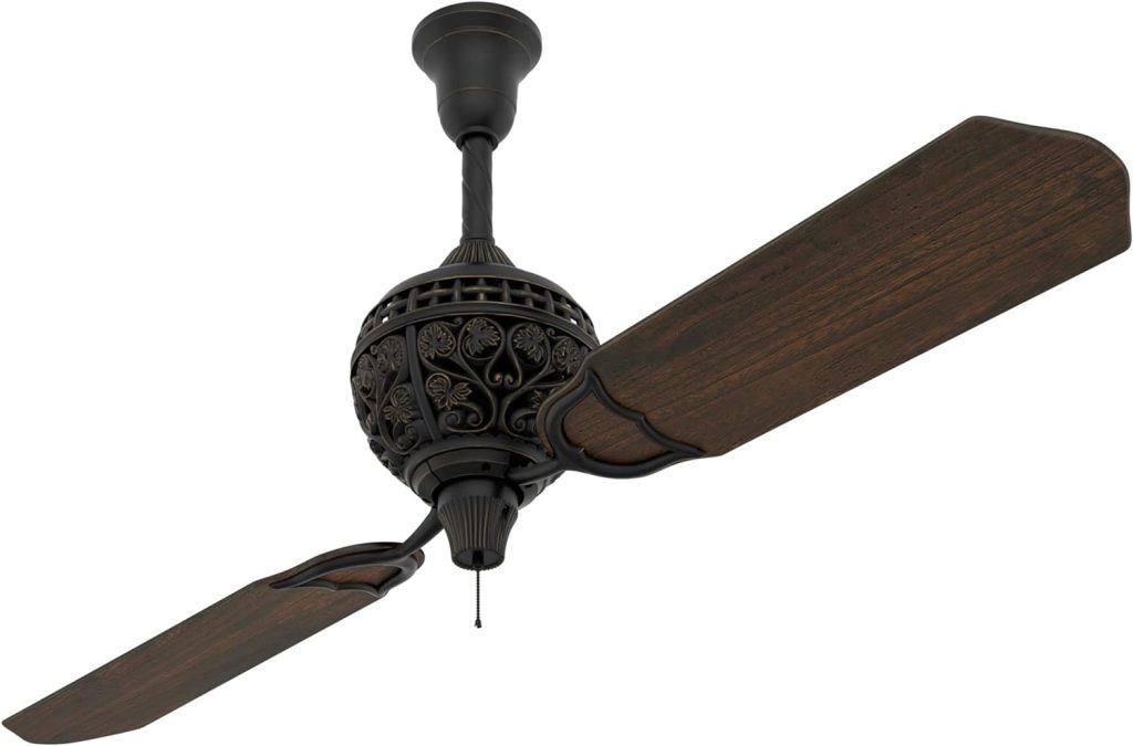 Hunter Fan Company 18865 Hunter 1886 Limited Edition Indoor Ceiling Fan with Pull Chain Control, 60, Midas Black