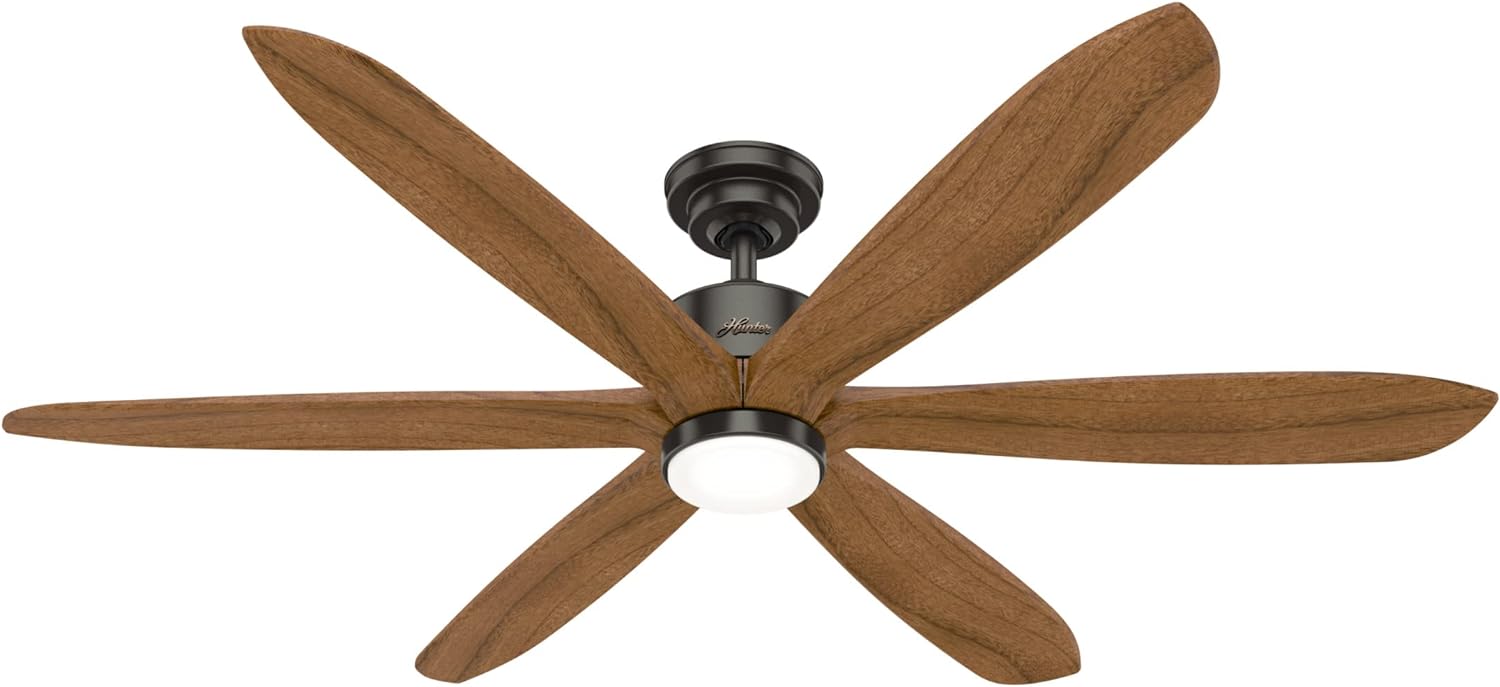 Hunter Fan Company, 50769, 58 inch Rhinebeck Noble Bronze Ceiling Fan with LED Light Kit and Handheld Remote