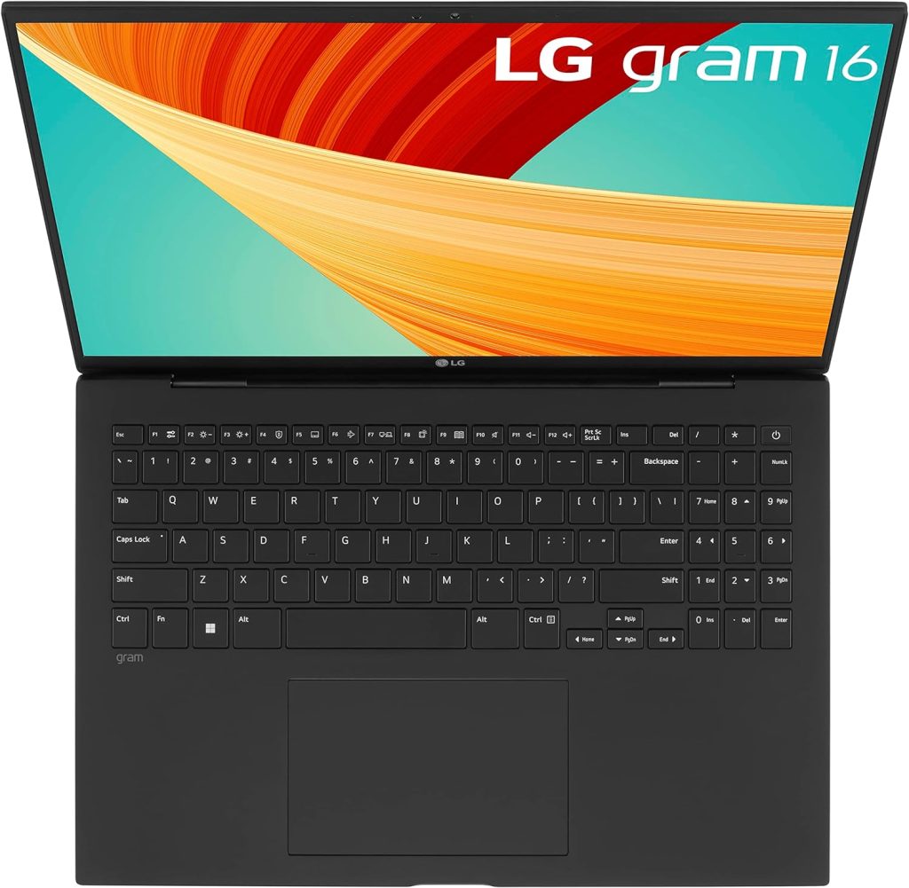 LG gram 16” Lightweight Laptop, Intel 13th Gen Core i7 Evo Platform, Windows 11 Home, 16GB RAM, 512GB SSD, Black