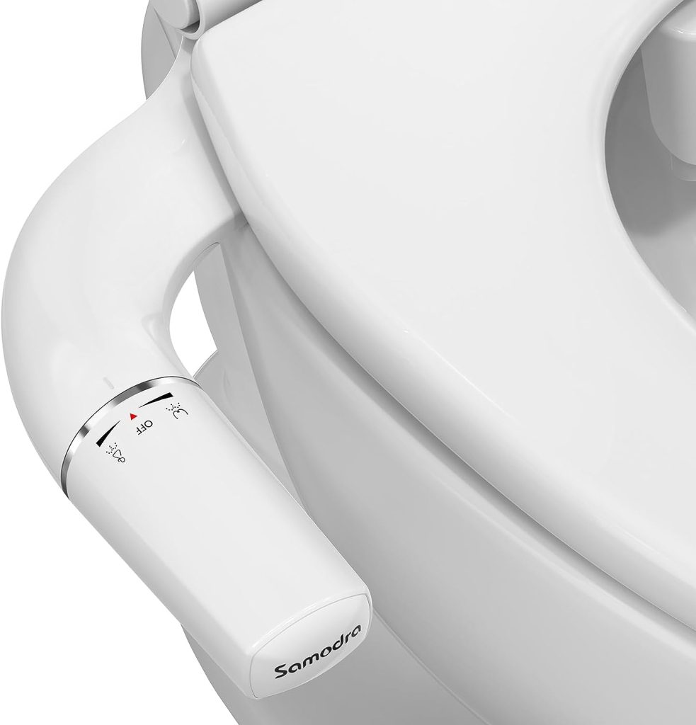 SAMODRA Ultra-Slim Bidet Attachment for Toilet - Dual Nozzle (Frontal  Rear Wash) Hygienic Bidets for Existing Toilets - Adjustable Water Pressure Fresh Water Toilet Bidet - Easy to Install