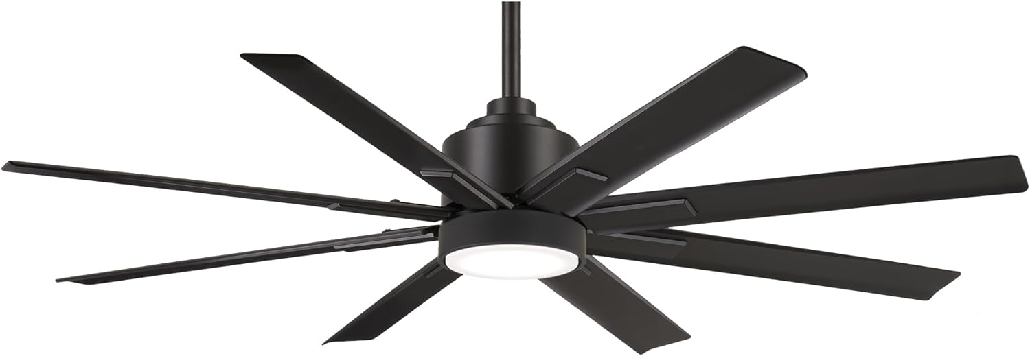 MINKA-AIRE F896-52-CL LED Xtreme H2O 52 Inch Outdoor Ceiling Fan with DC Motor in Coal Finish……